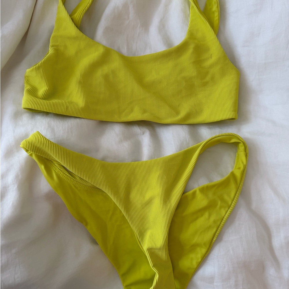 Vibrant Yellow Daily Drills Bikini Set